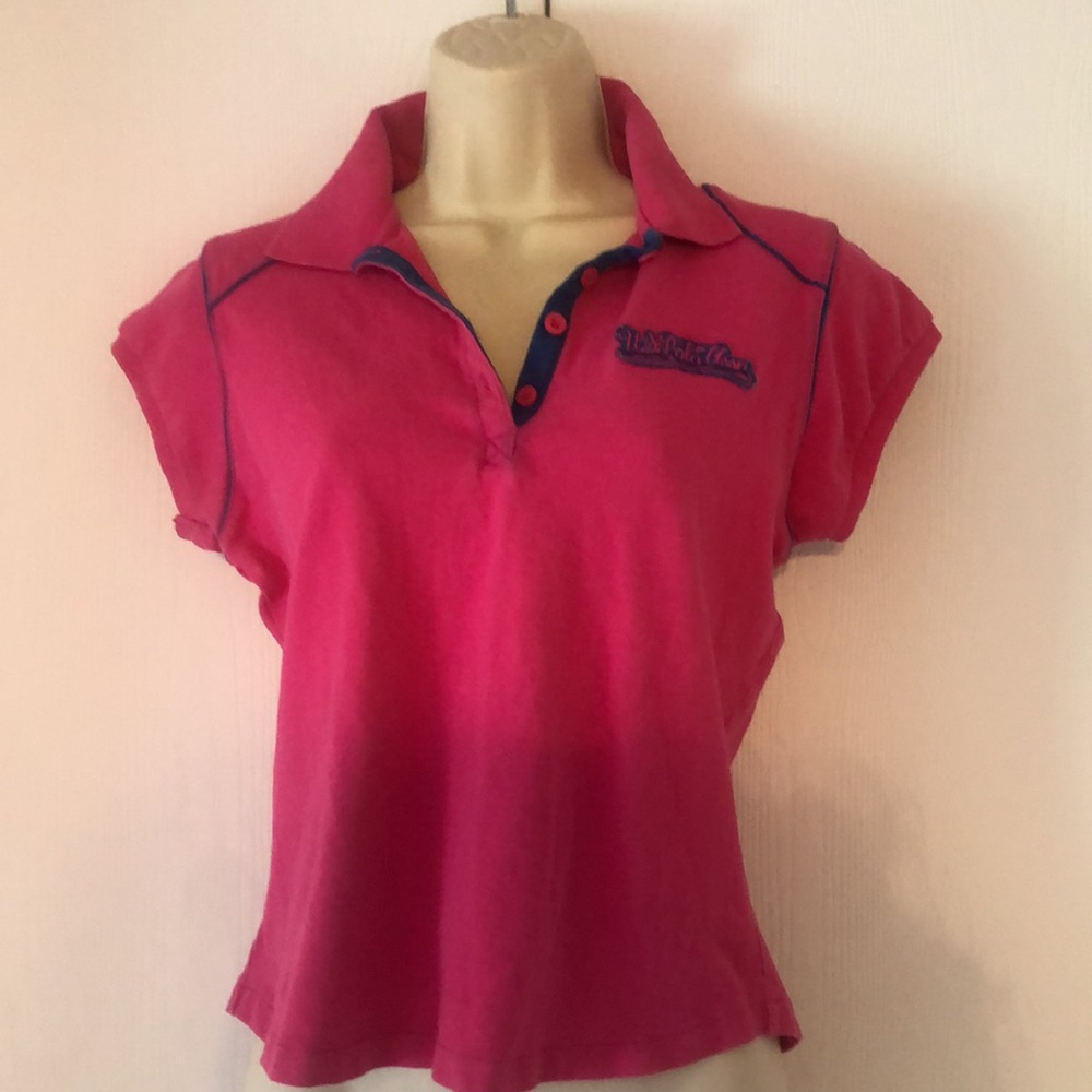 Woman’s spring pink Y2k U.S Polo collar tee shirt shirt - Picture 2 of 13